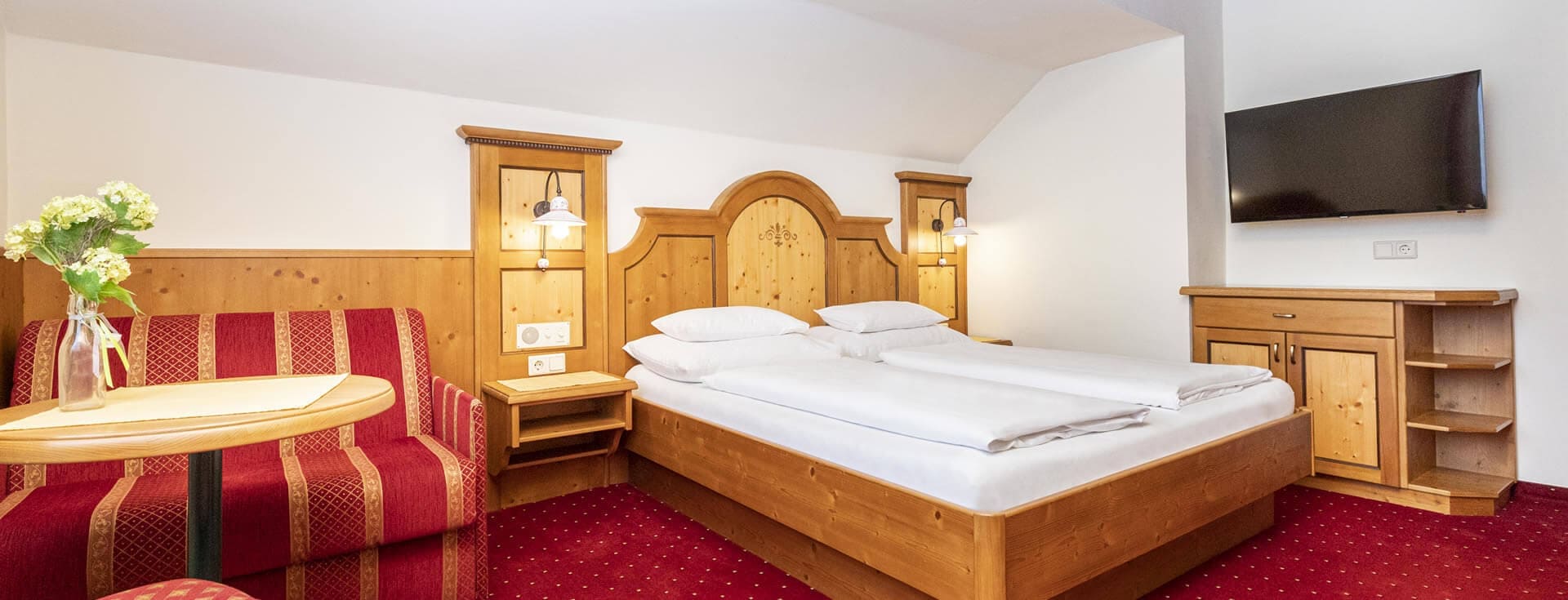 Doppelzimmer in der Frühstückspension in Flachau