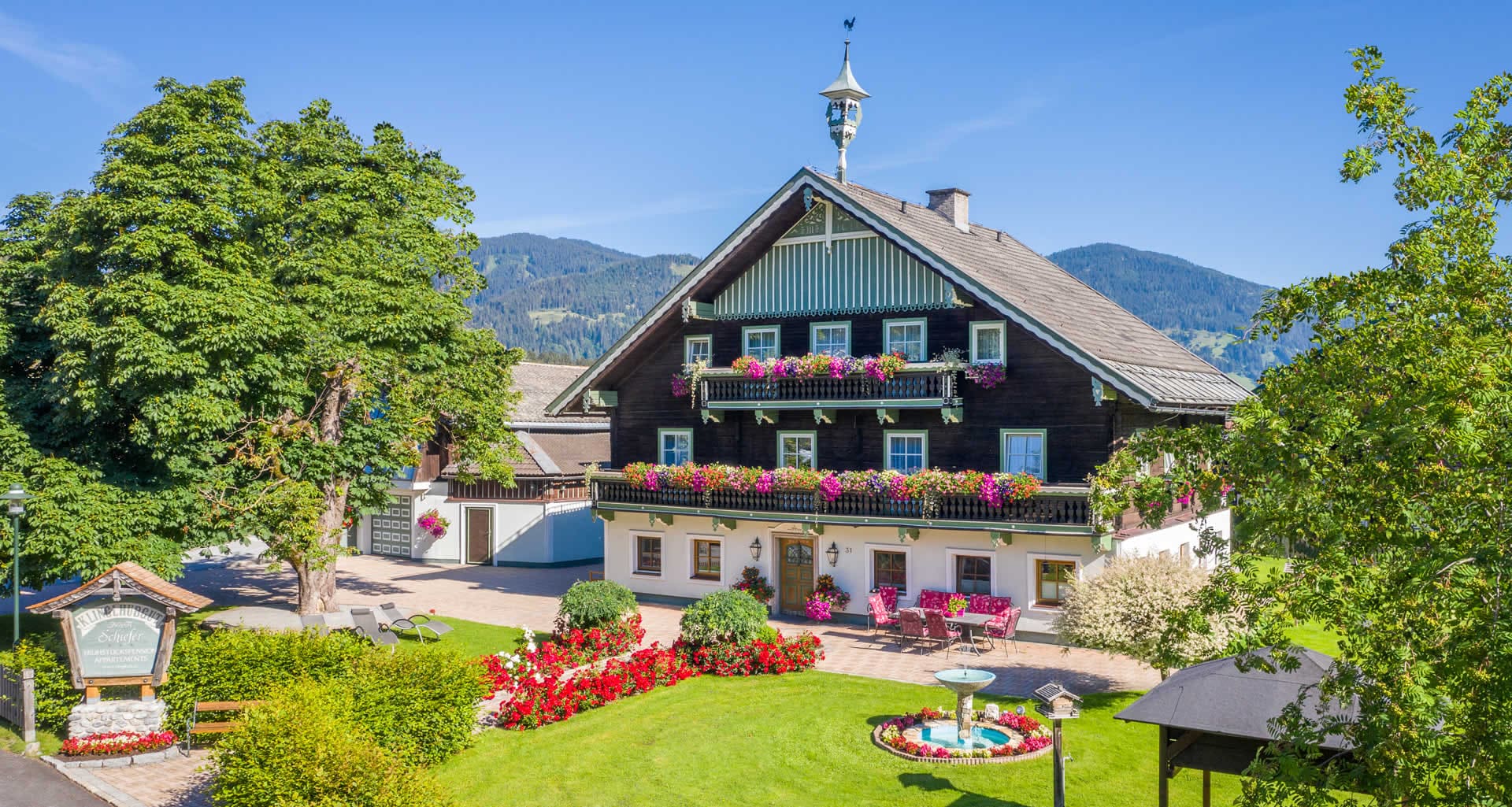 Die Frühstückspension Klinglhub mit Zimmer und Appartements für den Urlaub in Flachau